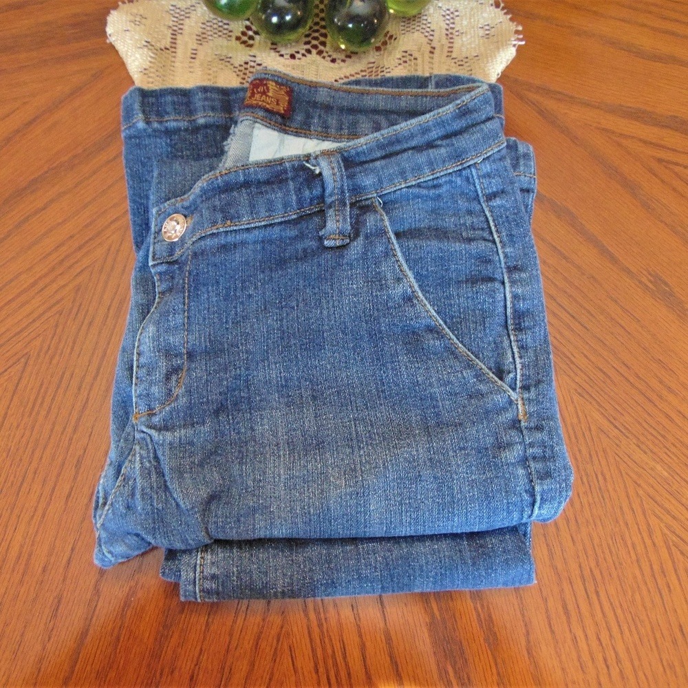 Sky Jeans Medium‎ Wash Boot Wide Cut Denim Jeans y2k